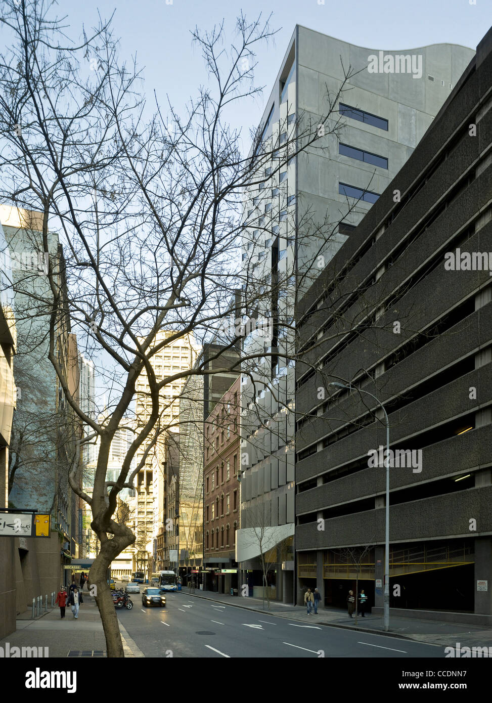 Dreizehn Stockwerke Alliance Française Zentrum ist australischen Architekten Harry Seidler? S letzte Geschäftshaus und Displays Stockfoto