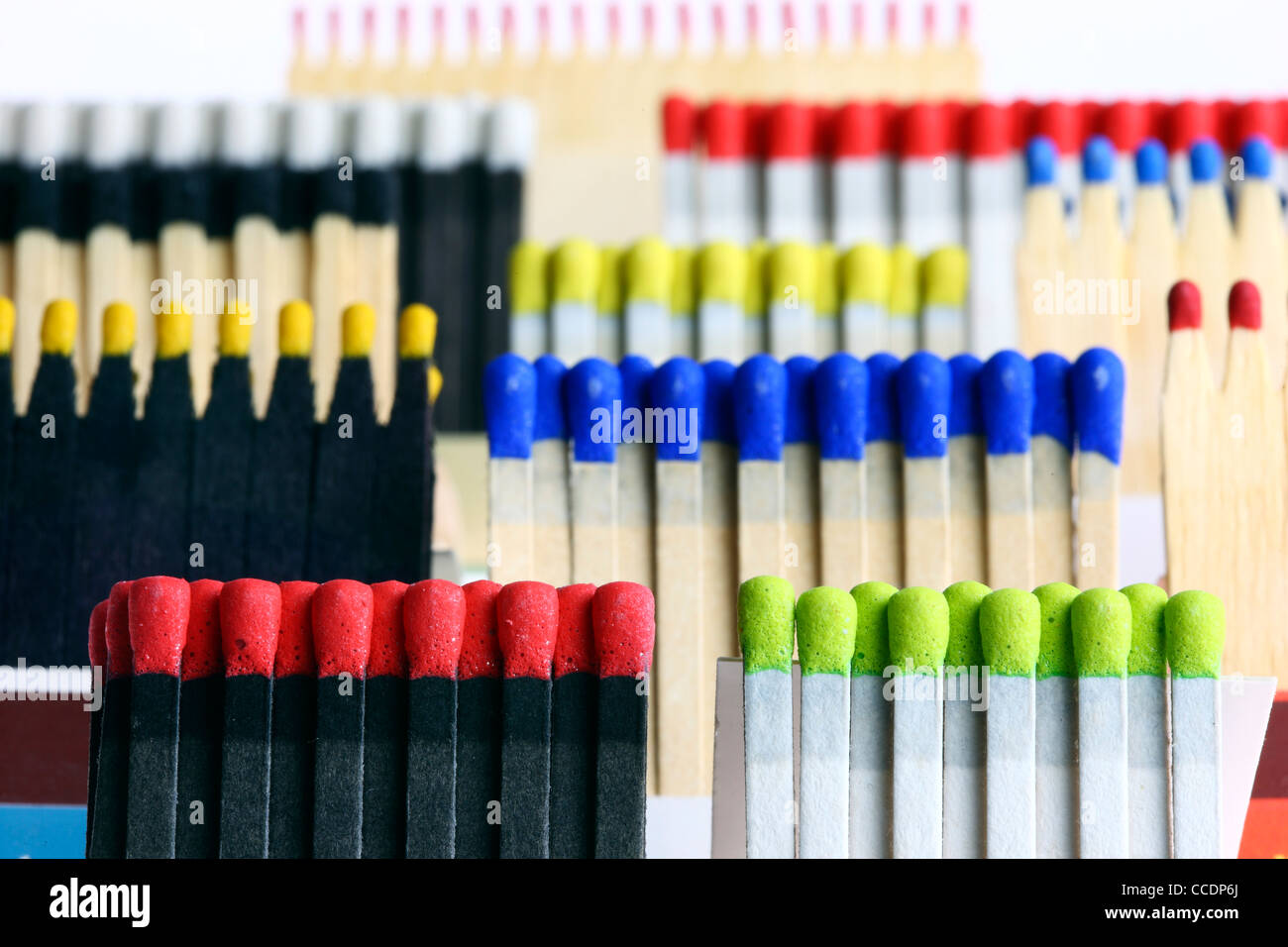 Spiele, verschiedenen Farben und verschiedenen Größen, Formen, Designs. Stockfoto