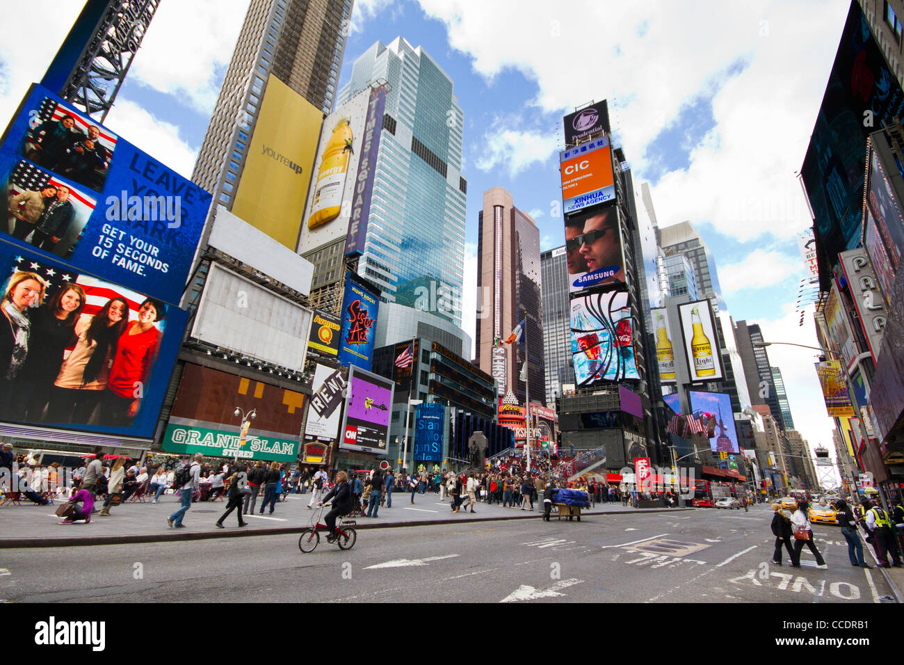 Straßenszene aus New York City - Times Square Stockfoto