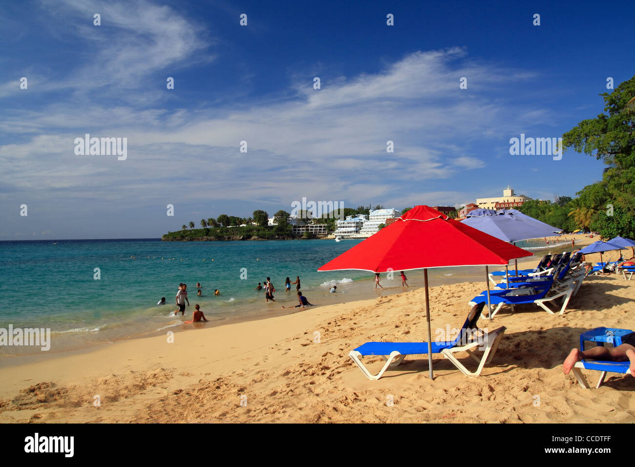 Beliebter Strand, Sosua Stockfoto