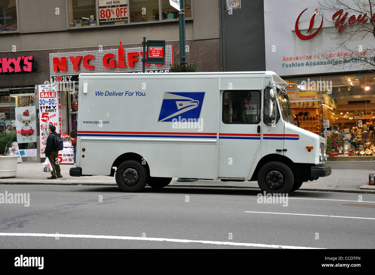 US Post Office USPS LKW, New York City, USA Stockfoto