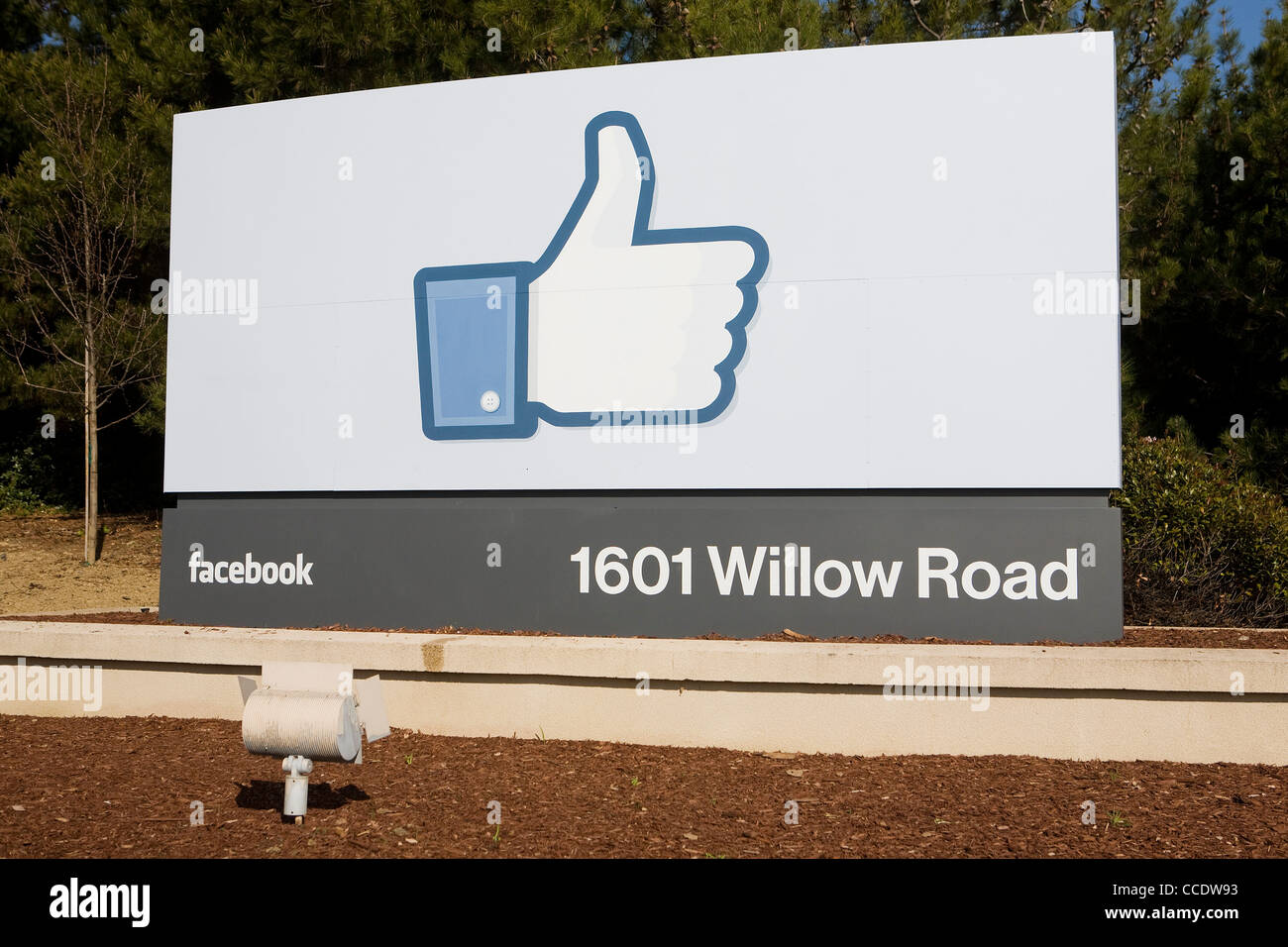 Der Hauptsitz von Facebook. Stockfoto
