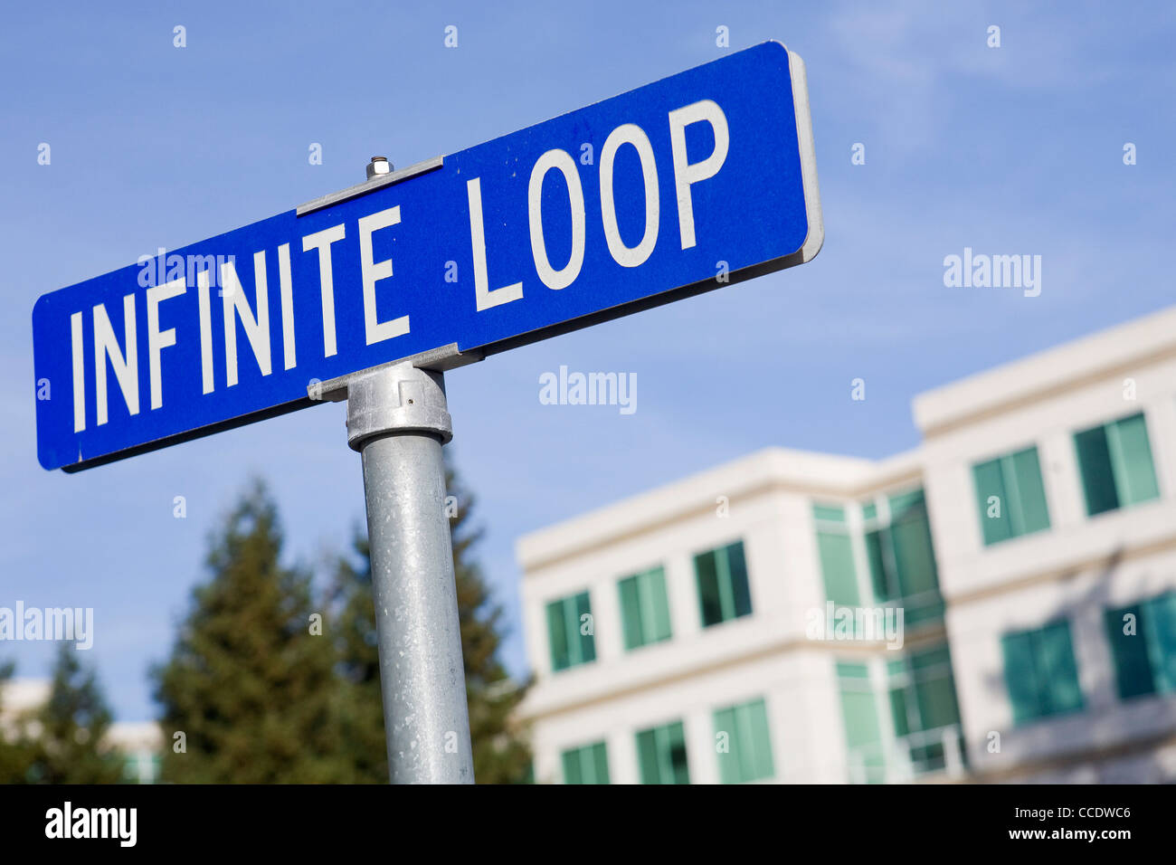 Der Hauptsitz von Apple Computer, 1 Infinite Loop. Stockfoto
