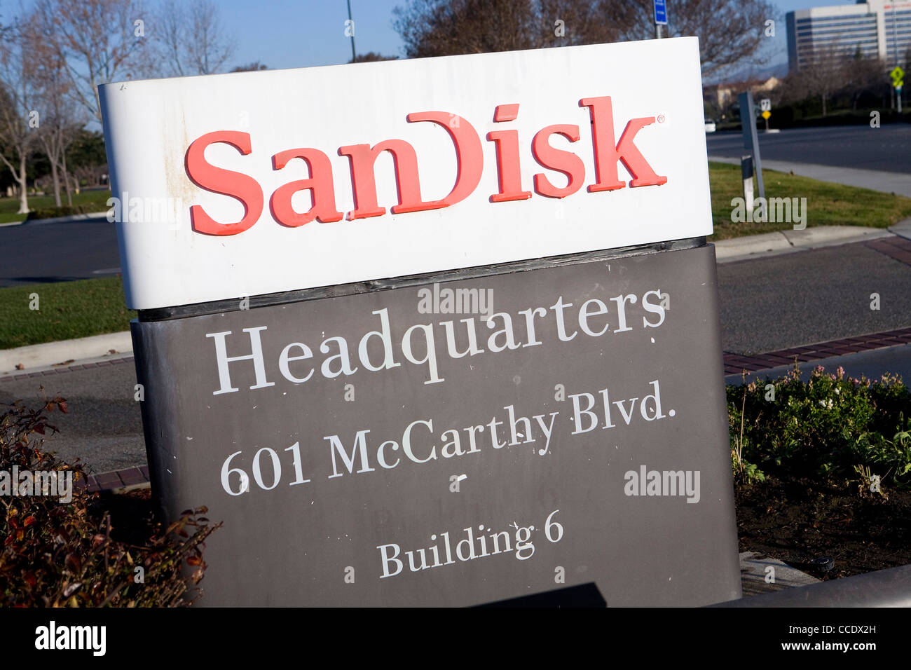 Der Hauptsitz von SanDisk. Stockfoto