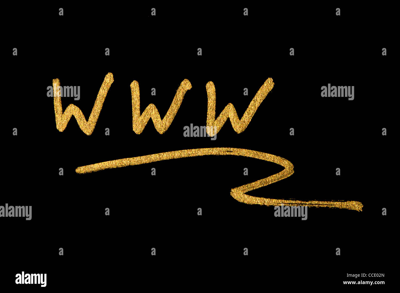 WWW Internet Konzeption Text über schwarz Stockfoto