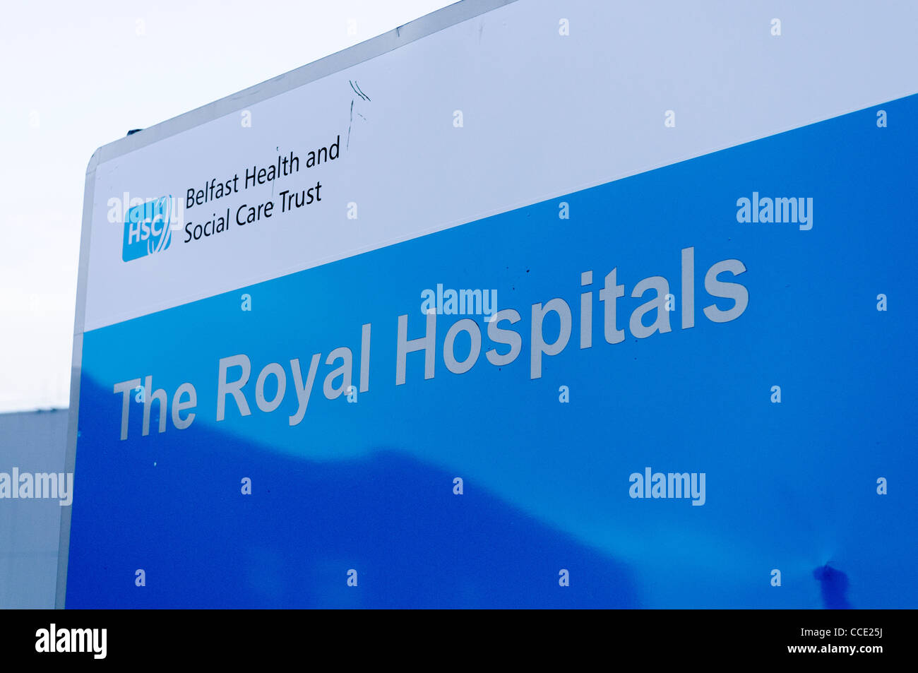 Melden Sie sich an die Royal [Gruppe] Krankenhäuser, Belfast Stockfoto