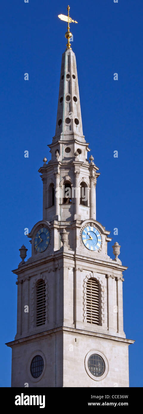Kirchturm St. Martin in die Felder London England Stockfoto