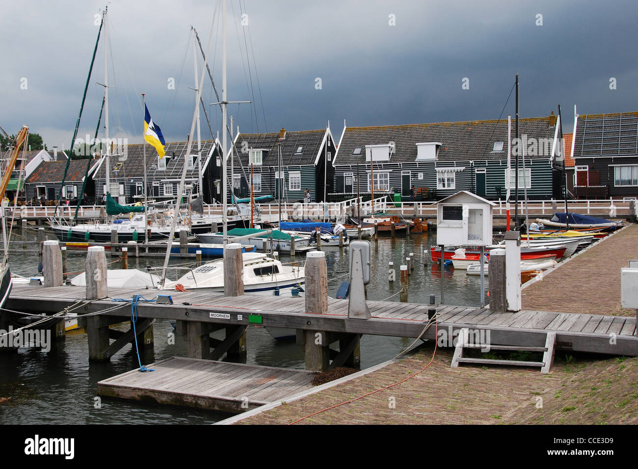 Marina auf die ehemalige Insel Marken, Holland, Niederlande-Europa Stockfoto