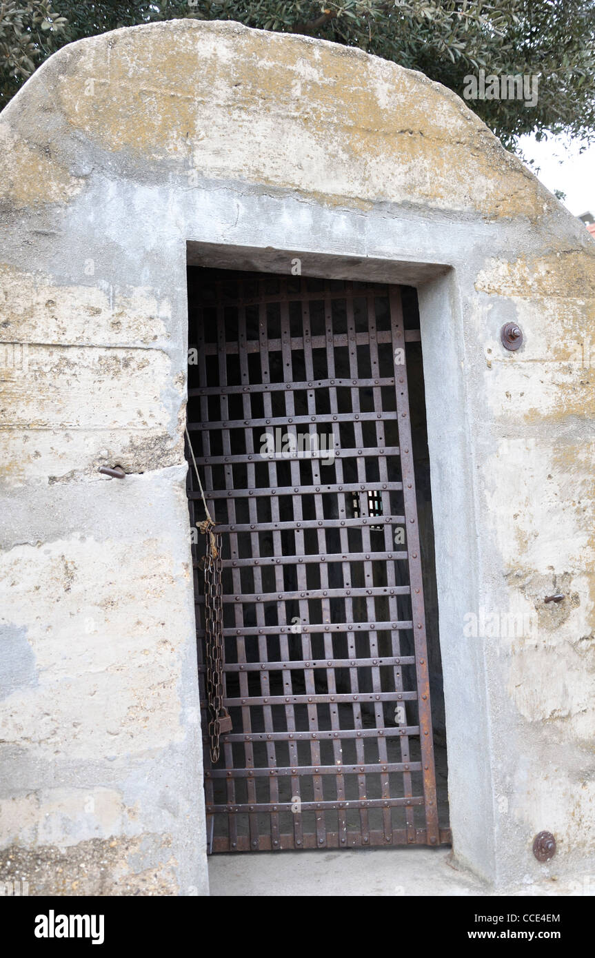 Grapevine Zwang, erste Gefängnis der Stadt, erbaut im Jahr 1909, Grapevine, Texas, USA Stockfoto