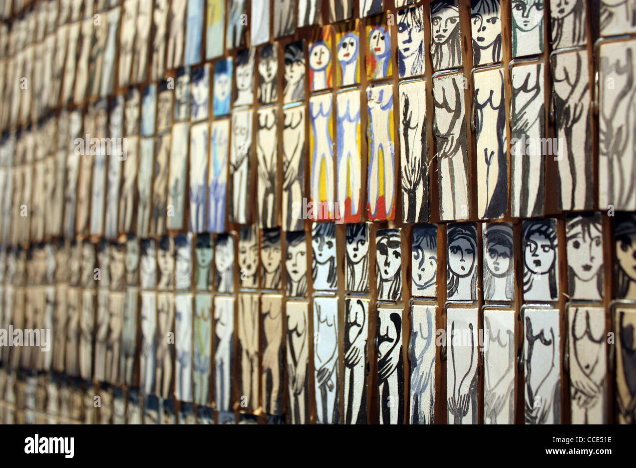 Detail der Untitled Peg-Stück von Annie Morris, 2010 Stockfoto