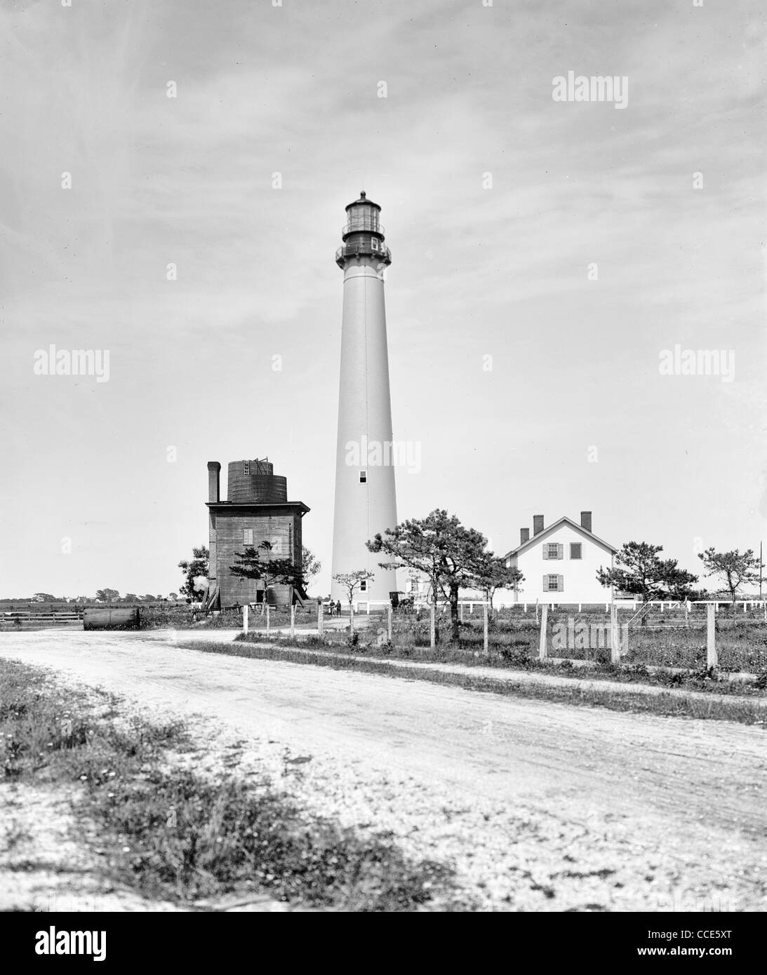 Leuchtturm Cape May, New Jersey, um 1910 Stockfoto