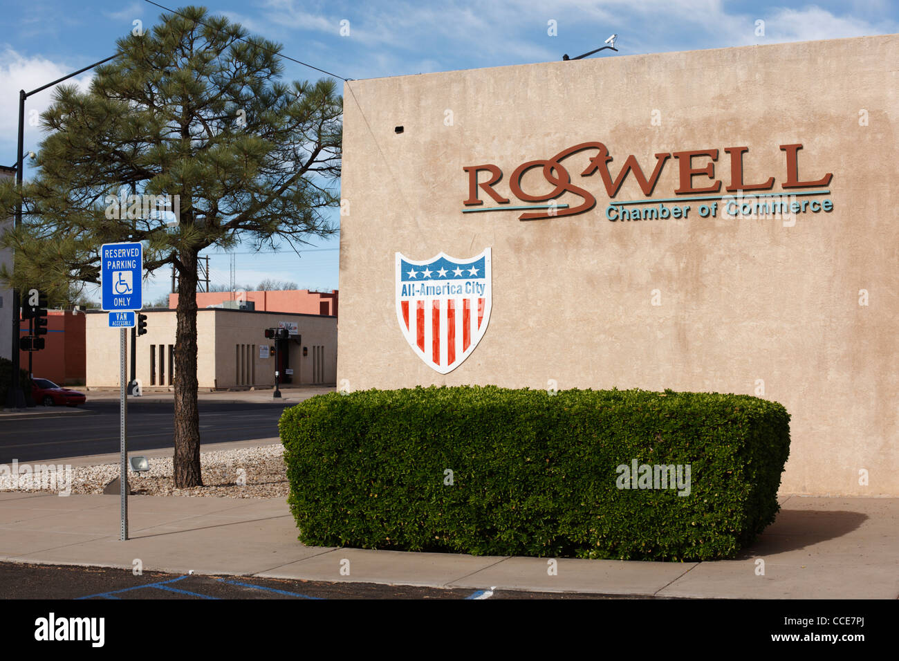 Industrie-und Handelskammer Roswell, New Mexico. Stockfoto