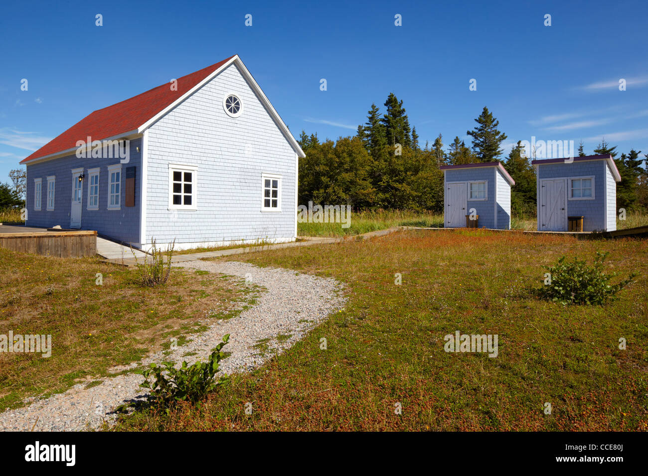 Natashquan historischen Schulstandort (Vieille Ecole de Natashquan Site Historique), Natashquan, Duplessis, Quebec, Kanada Stockfoto