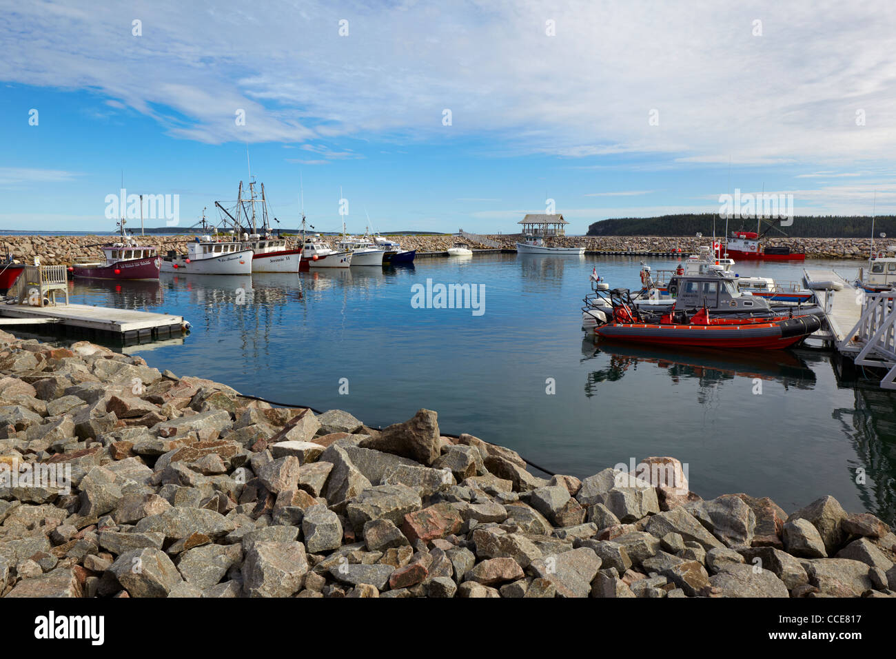 Havre-Saint-Pierre Port, Duplessis, Quebec, Kanada Stockfoto