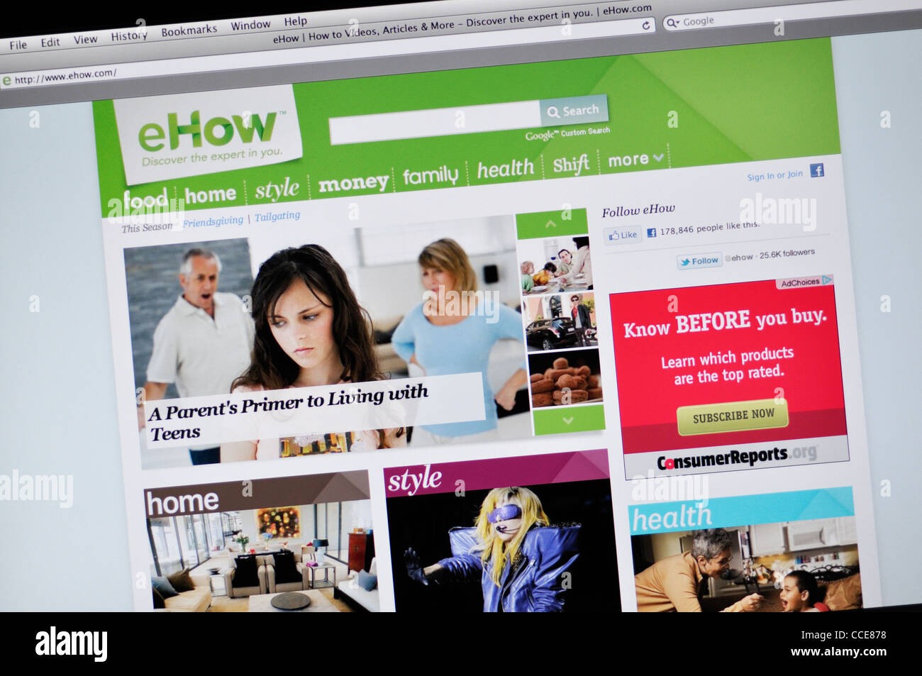 EHow - wie Webseite führen Stockfoto
