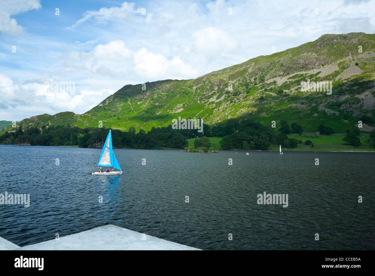 Segeln Ullswater Cumbria UK Seenplatte Stockfoto