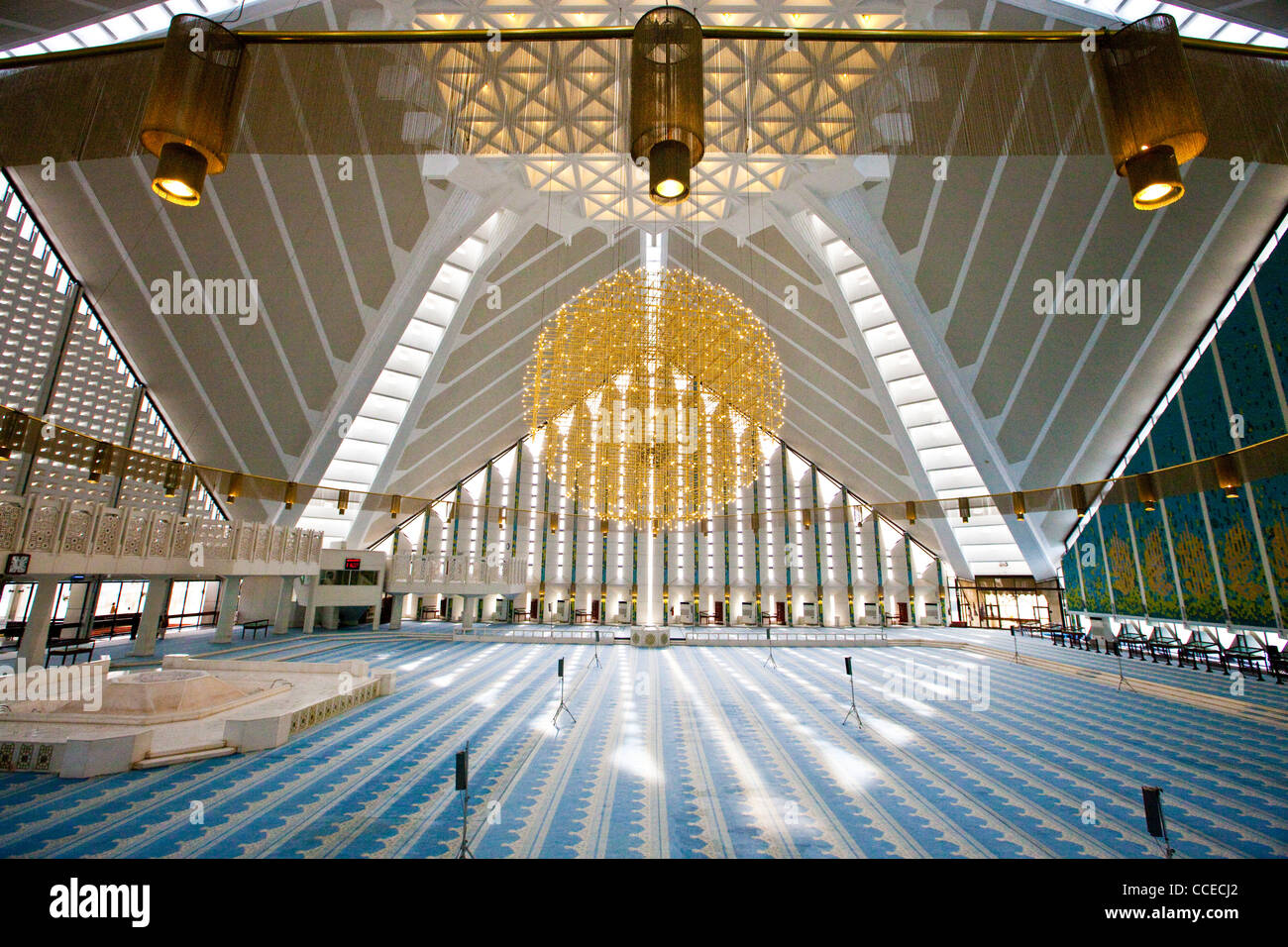Innenseite Faisal Moschee in Islamabad, Pakistan Stockfoto