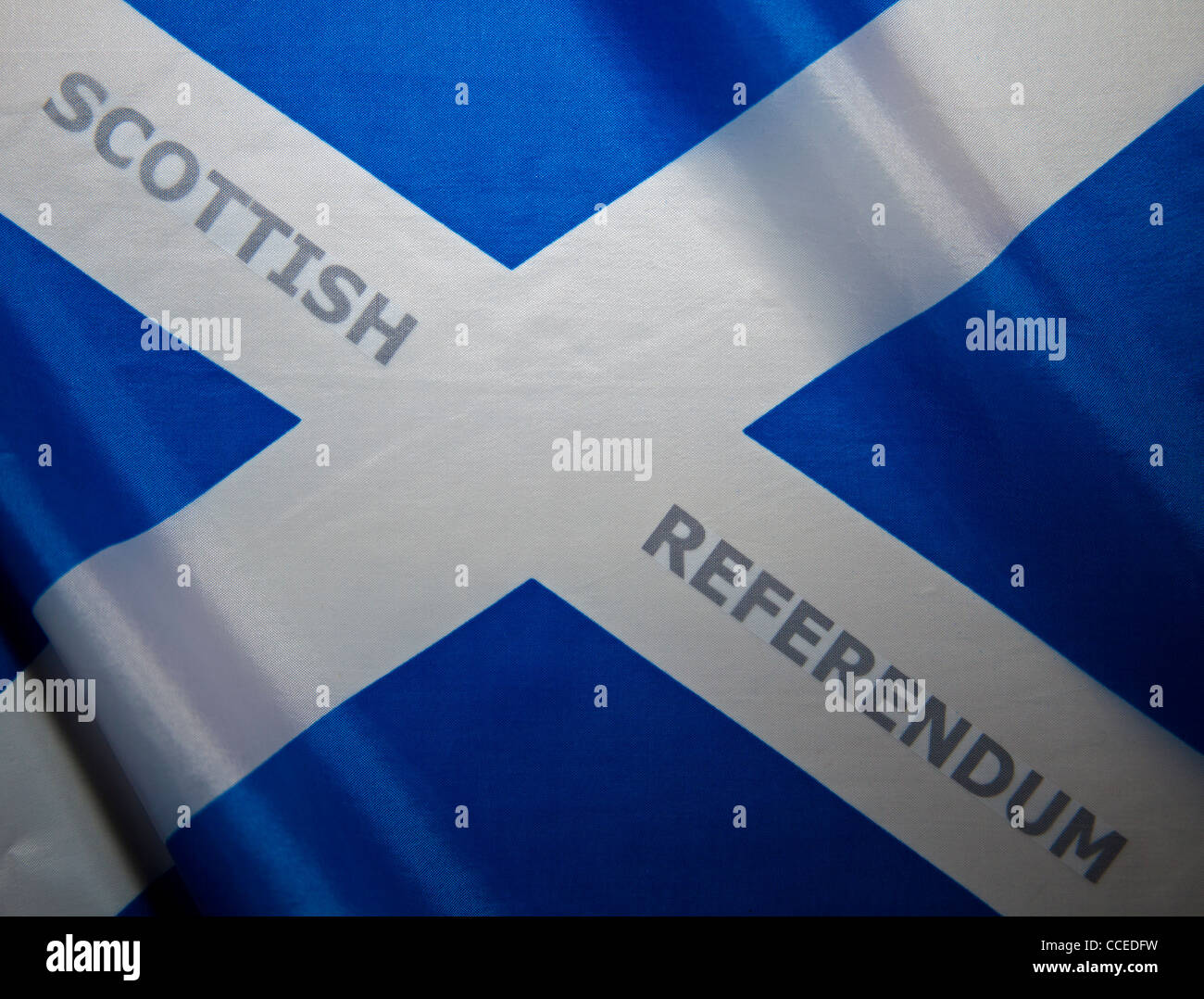Schottische Unabhängigkeit Referendum Saltire Flagge Stockfoto