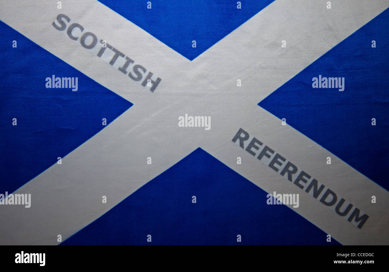 Schottische Unabhängigkeit Referendum Saltire Flagge Stockfoto