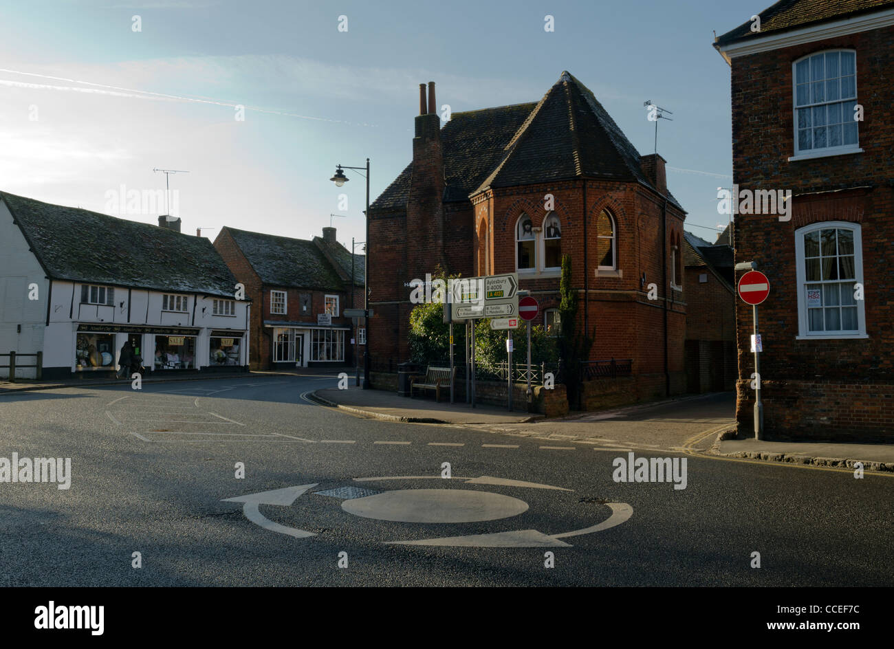 Kreisverkehr Wendover Stadtzentrum Buckinghamshire UK Stockfoto