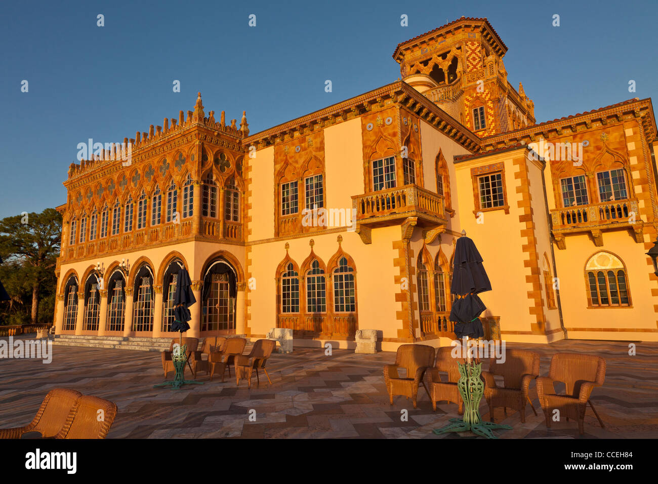 Ca' d'Zan, Sarasota, Florida Villa Baujahr 1924-1926 von John Ringling, Gründer des Ringling Brothers Zirkus Stockfoto