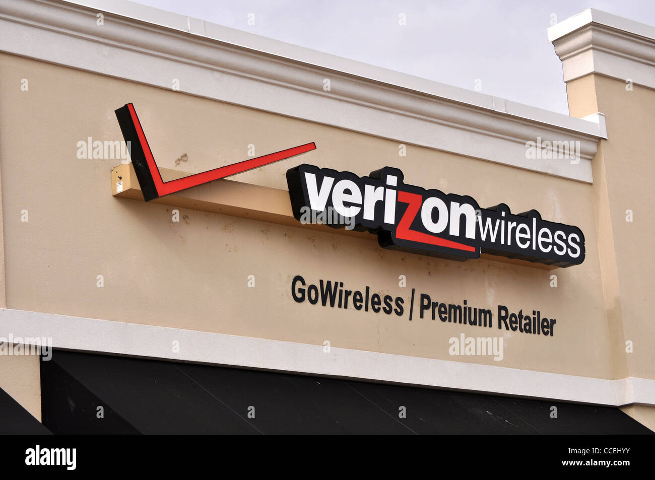 Verizon Wireless-Zeichen am 21. Januar 2012 in Tyler, Texas. Stockfoto