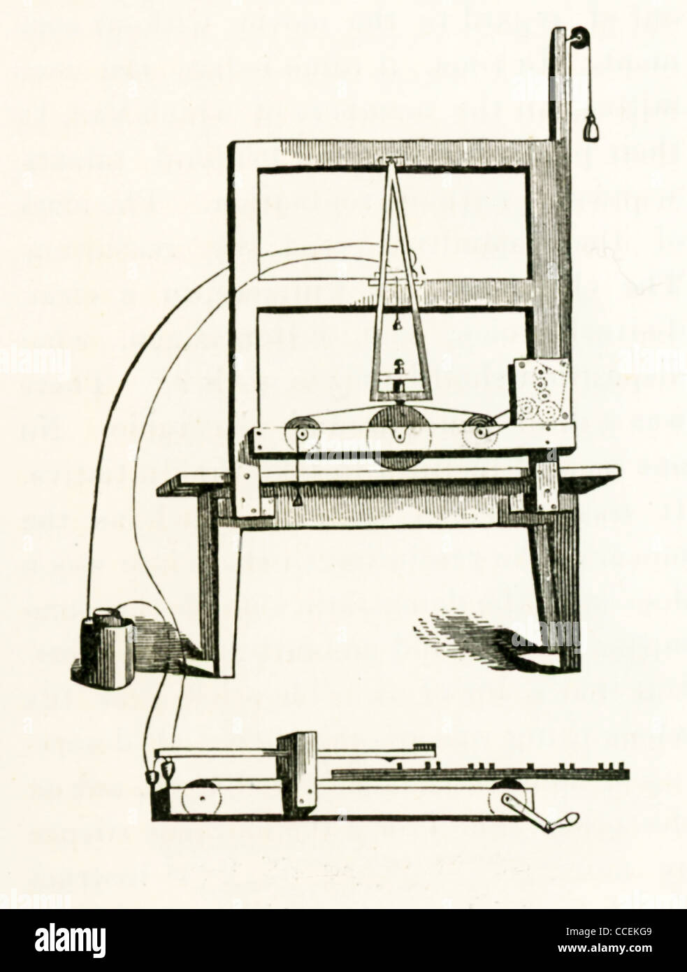 Amerikanischer Wissenschaftler Samuel Morse patentiert seine Erfindung eines elektrischen Telegrafen im Jahre 1837 – hier das original. Stockfoto