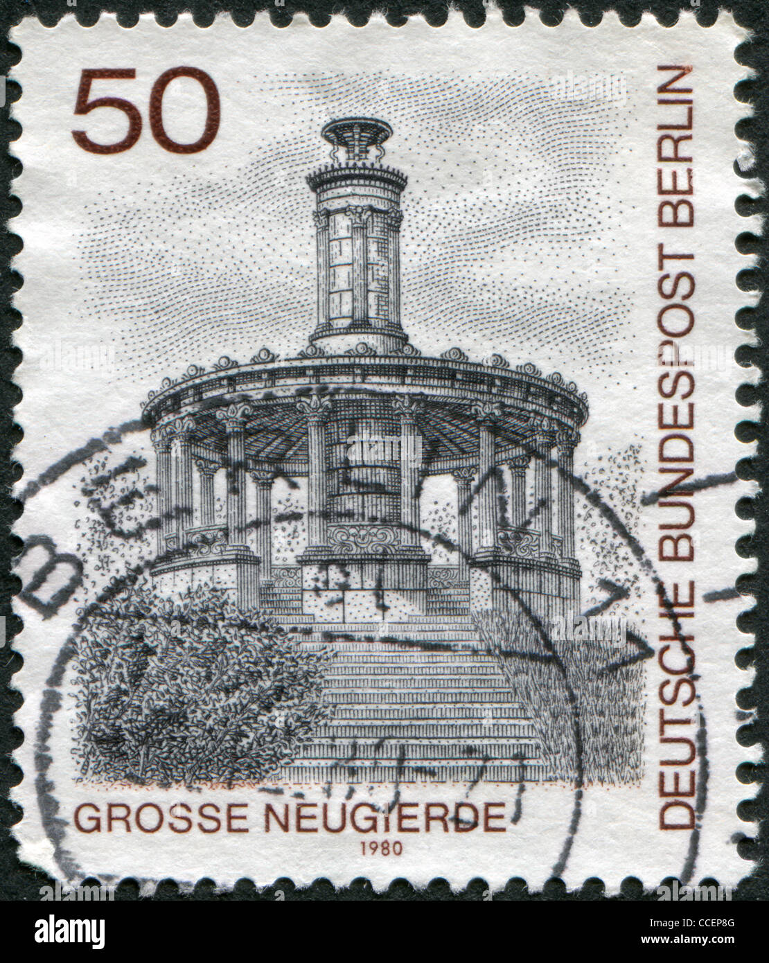 Deutschland - CIRCA 1980: Eine Briefmarke gedruckt in Deutschland (West-Berlin), zeigt Grosse bildet Memorial, ca. 1980 Stockfoto