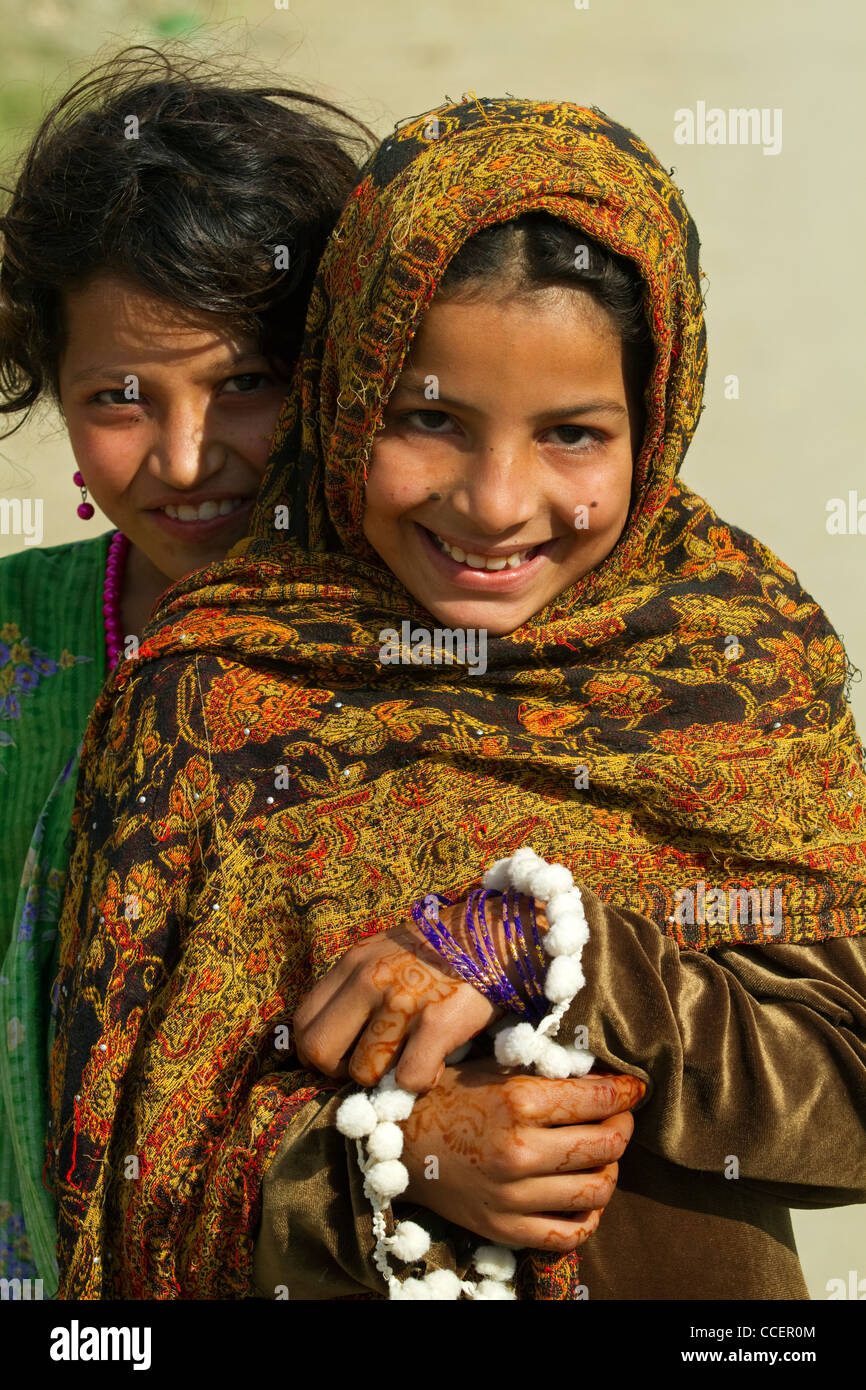 Pakistanische Mädchen lächelnd Charsadda Pakistan Stockfoto