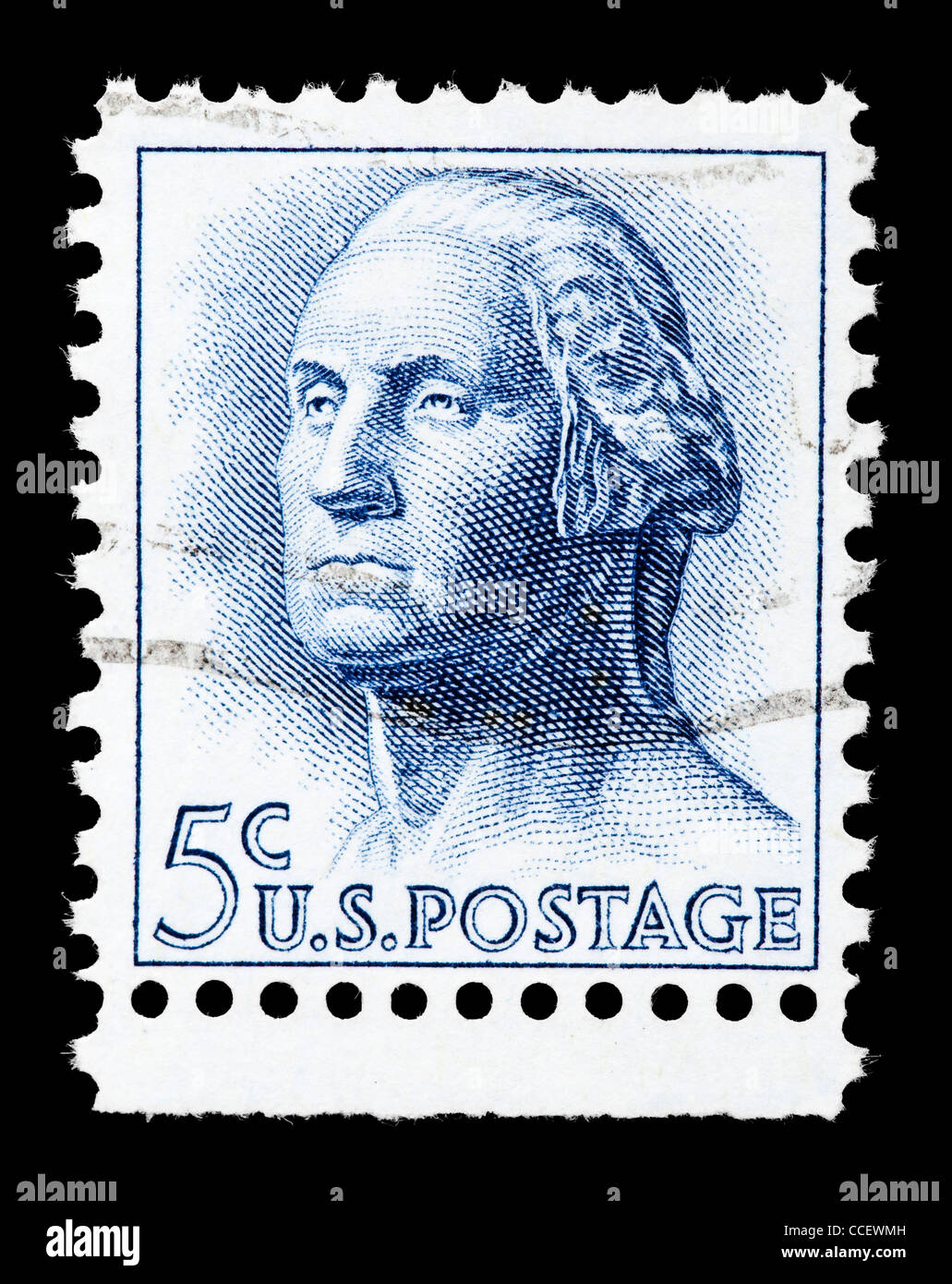 Briefmarke: United States Portokosten, George Washington, 5 Cent, 1962, gestempelt Stockfoto