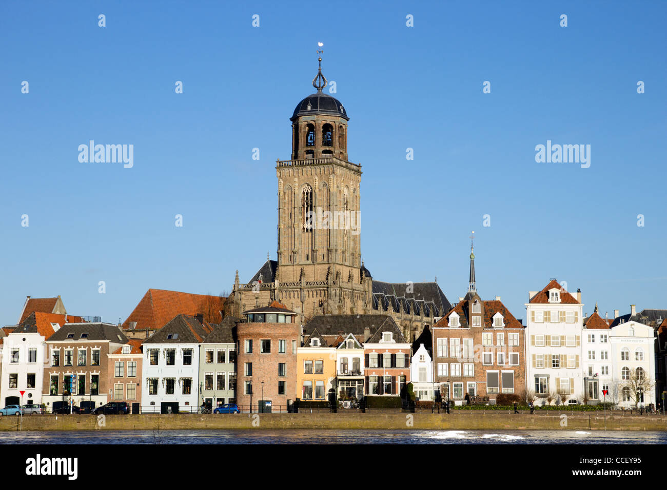 Blick auf die Stadt von Deventer, Niederlande Stockfoto