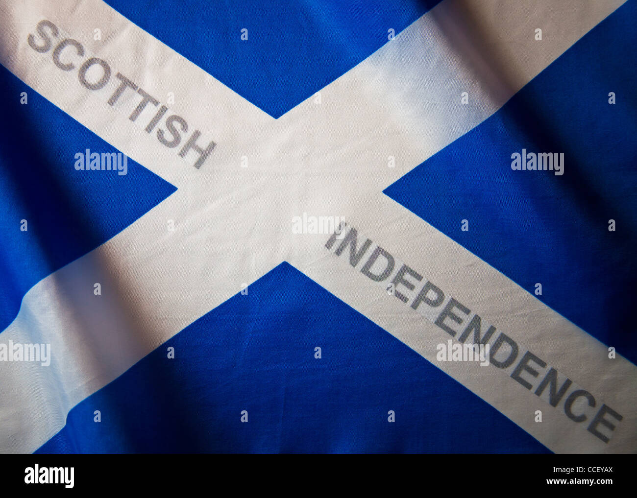 Schottische Unabhängigkeit Saltire Flagge Stockfoto