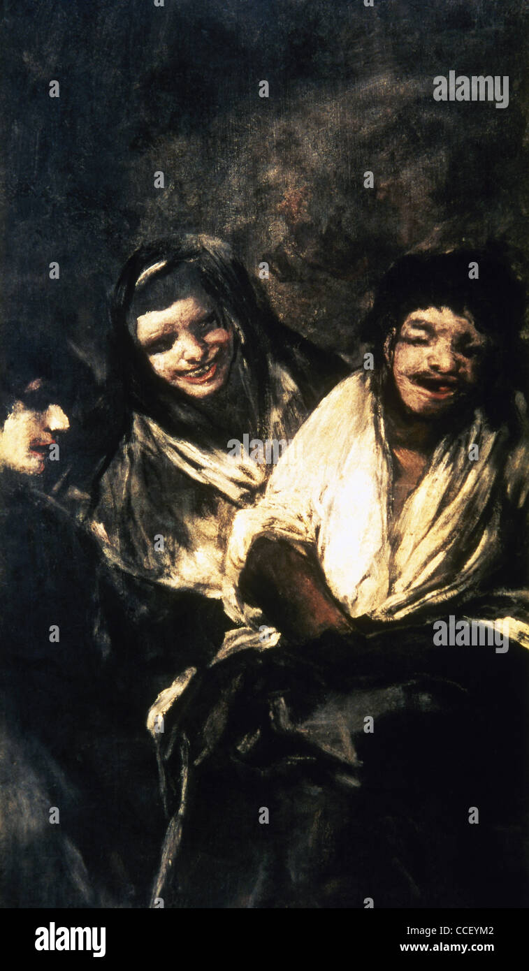 Francisco de Goya (1746-1828). Spanischen romantischen Malers. Frauen lachen. 1820-1823. Prado-Museum. Madrid. Spanien. Stockfoto