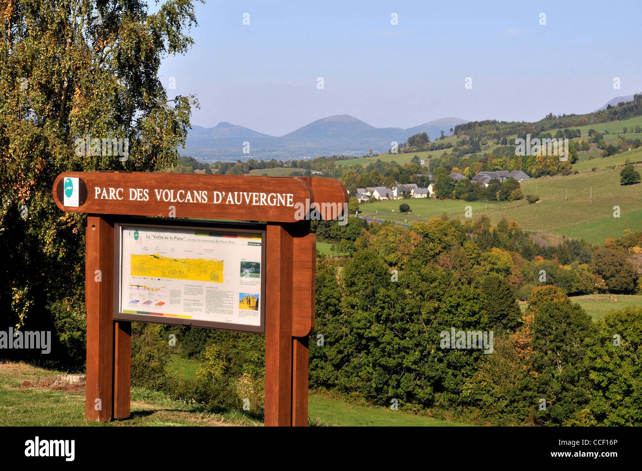 Parc des Volcans d'Auvergne, Ebene Tal, in der Nähe von Rochefort-Montagne, Auvergne Frankreich Stockfoto