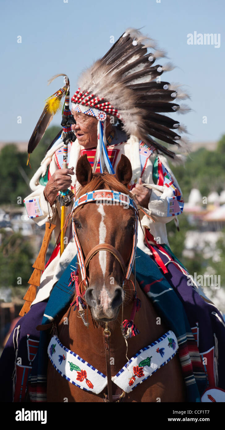 Crow Fair indische Ureinwohner Montana Pferd USA Stockfoto