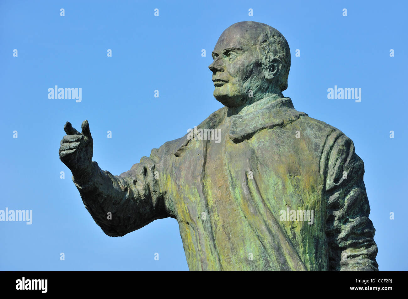 Statue des französischen Präsidenten François Mitterrand in Lille, Frankreich Stockfoto