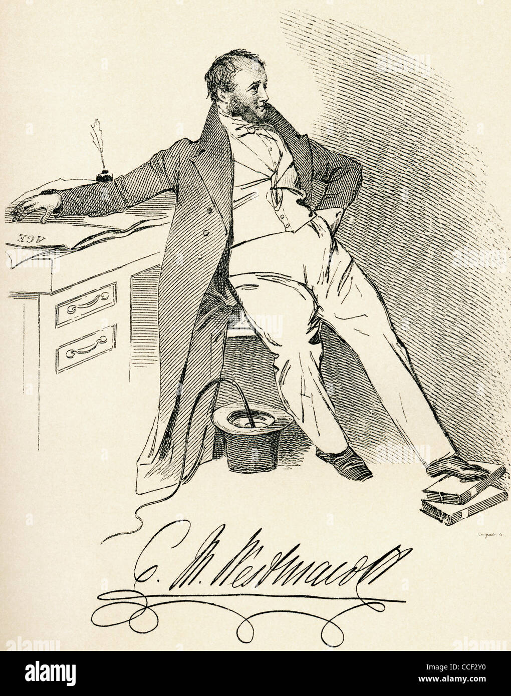 Charles Molloy Westmacott, c. 1788-1868. Britischer Journalist und Autor.   Pseudonym Bernard Blackmantle Stockfoto
