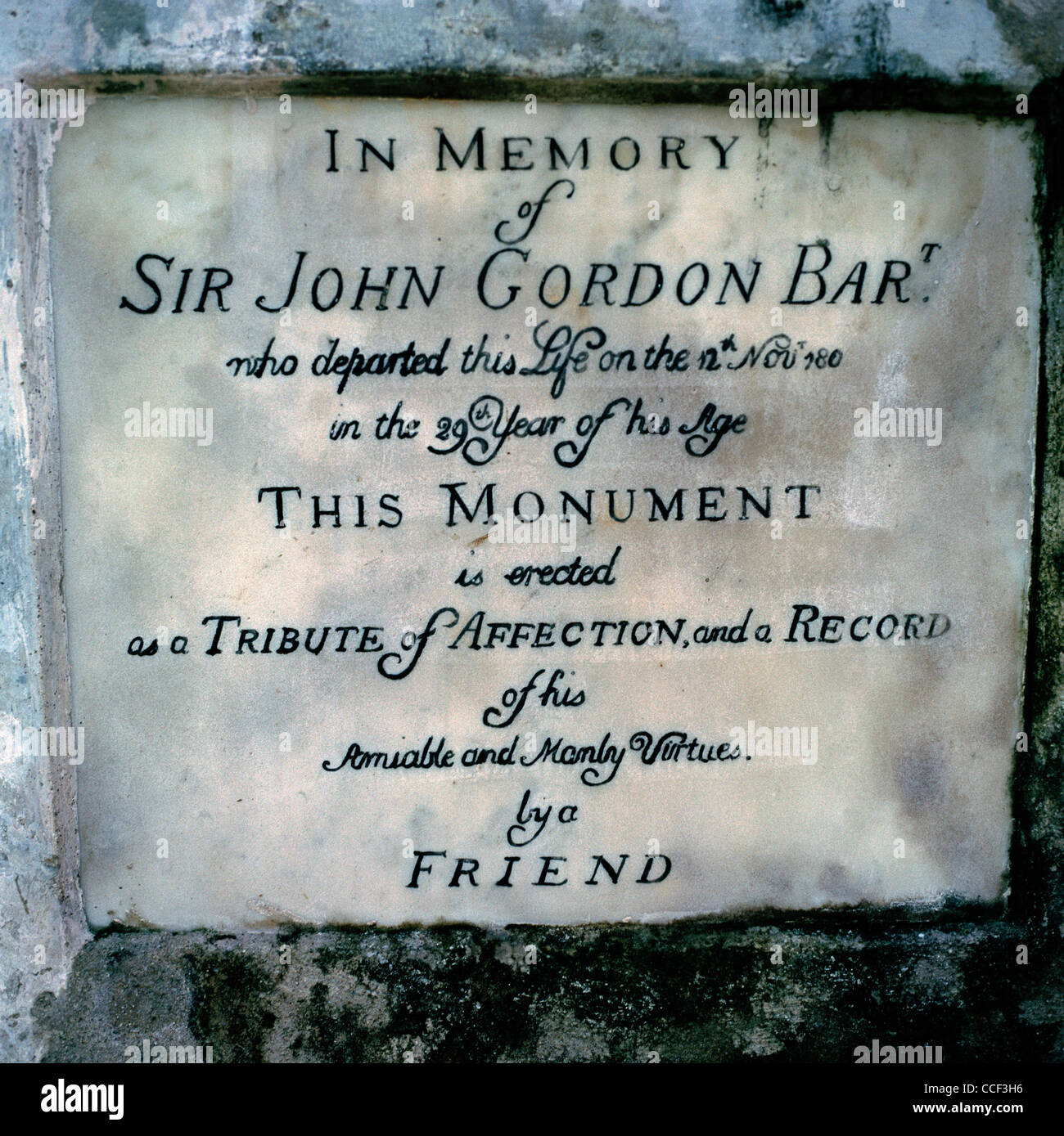 British Colonial protestantischen Friedhof in George Town in Insel Penang in Malaysia in Fernost Südostasien. Geschichte Epitaph Kultur Reisen Stockfoto