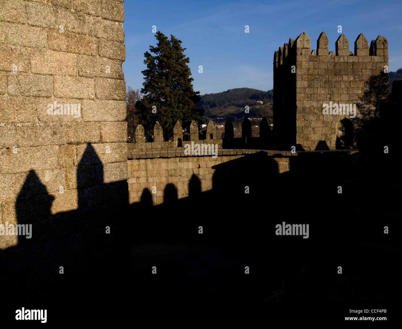 Sao Miguel Burg Interieur in Guimaraes, Portugal Stockfoto