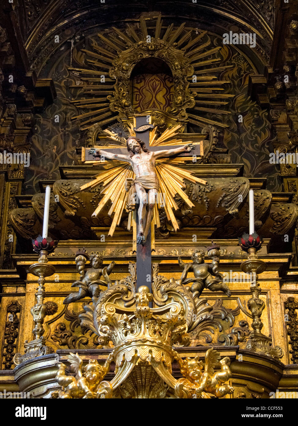 Innere der Kirche in Guimarães, Portugal Stockfoto