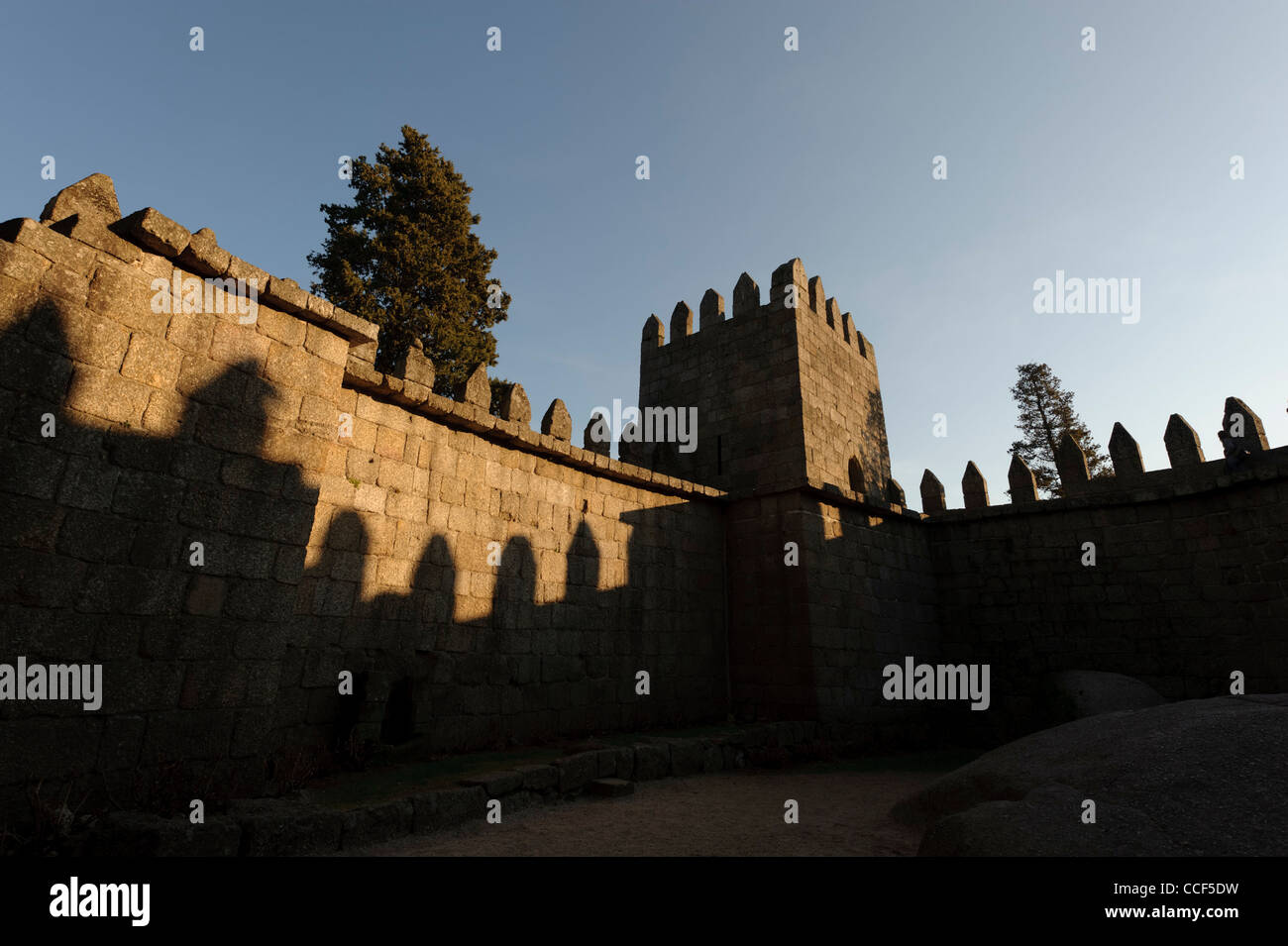 Sao Miguel Burg Interieur in Guimaraes, Portugal Stockfoto