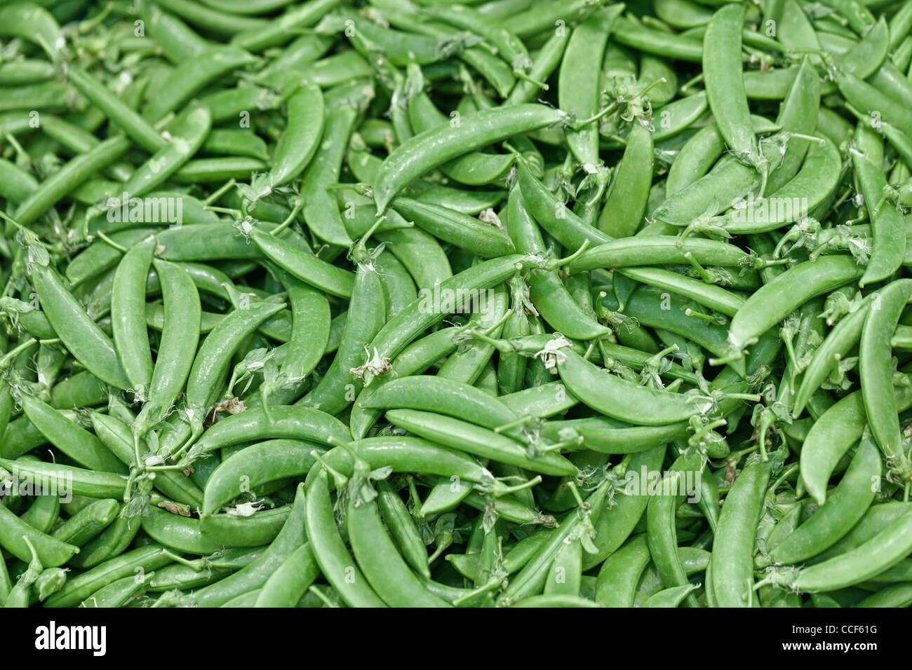 Grüne Erbsen - essbare horizontale Hintergrund Stockfoto
