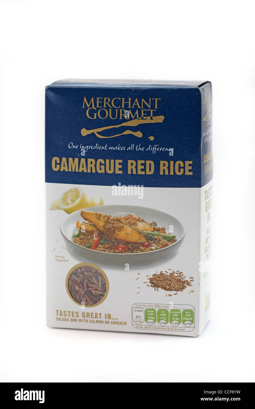 Händler Gourmet-roter Camargue Reis Stockfoto