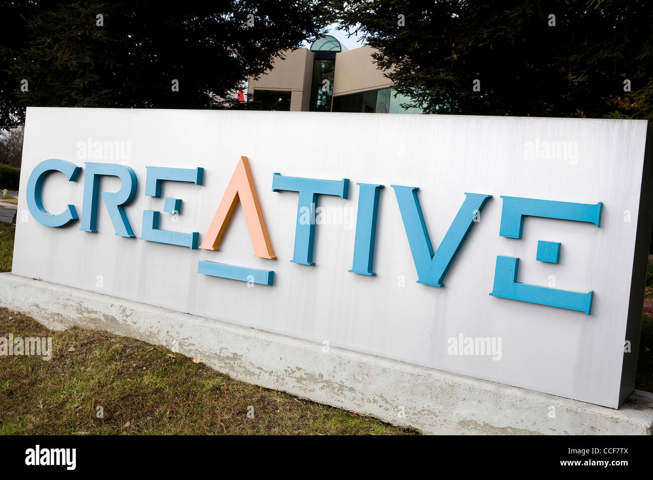 Ein Bürogebäude von Creative Labs besetzt. Stockfoto