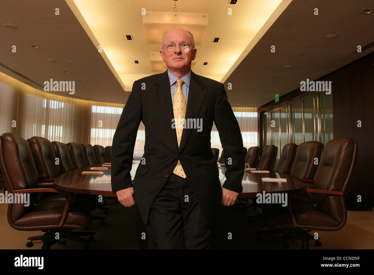 Sep 23, 2004 - San Ramon, Kalifornien, USA - ChevronTexaco Corporation Chairman und CEO DAVID J. O'REILLY fotografiert am Firmensitz in San Ramon. (Kredit-Bild: © Martin Klimek/ZUMA Press) Stockfoto