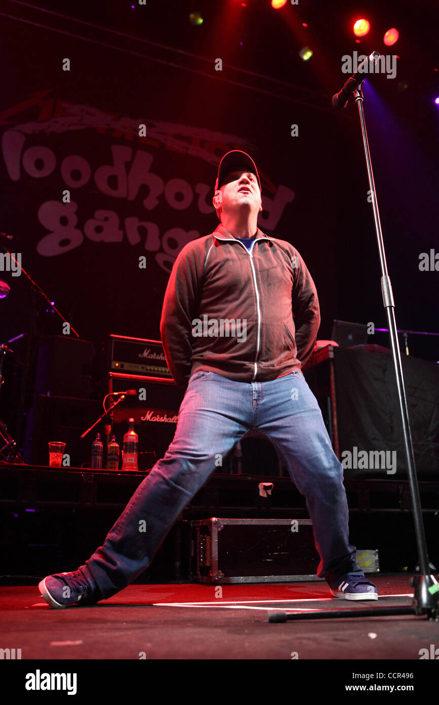 Amerikanische Alternative/Punk Rock Band The Bloodhound Gang die live in Moskau. Im Bild Jimmy