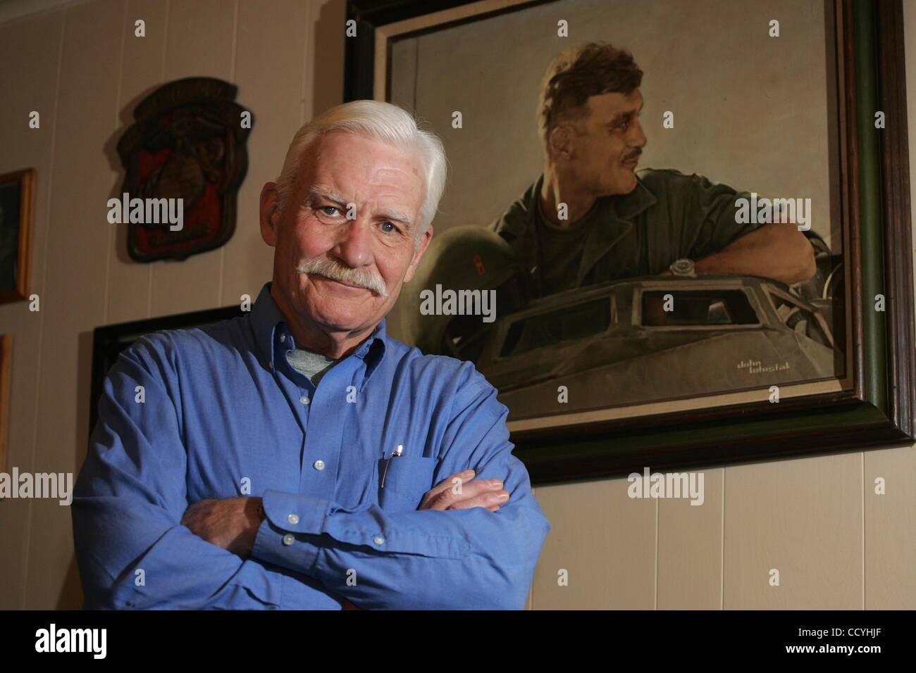 DALE ADAM DYE, der CEO und Gründer von Krieger Inc. Farbstoff ist ein US-amerikanischer Schauspieler, Moderator, Geschäftsmann, und im Ruhestand US Marine Kapitän, der im Kampf während des Vietnam-Krieges diente. Stockfoto