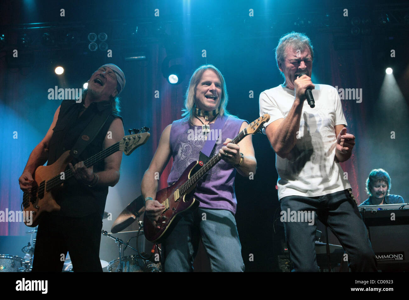 "DEEP PURPLE" legendärer Rock-Gruppe Live-Konzert in der Stadt von Kazan. Im Bild: Roger Glover, Steve Morse, Ian Gillan Stockfoto