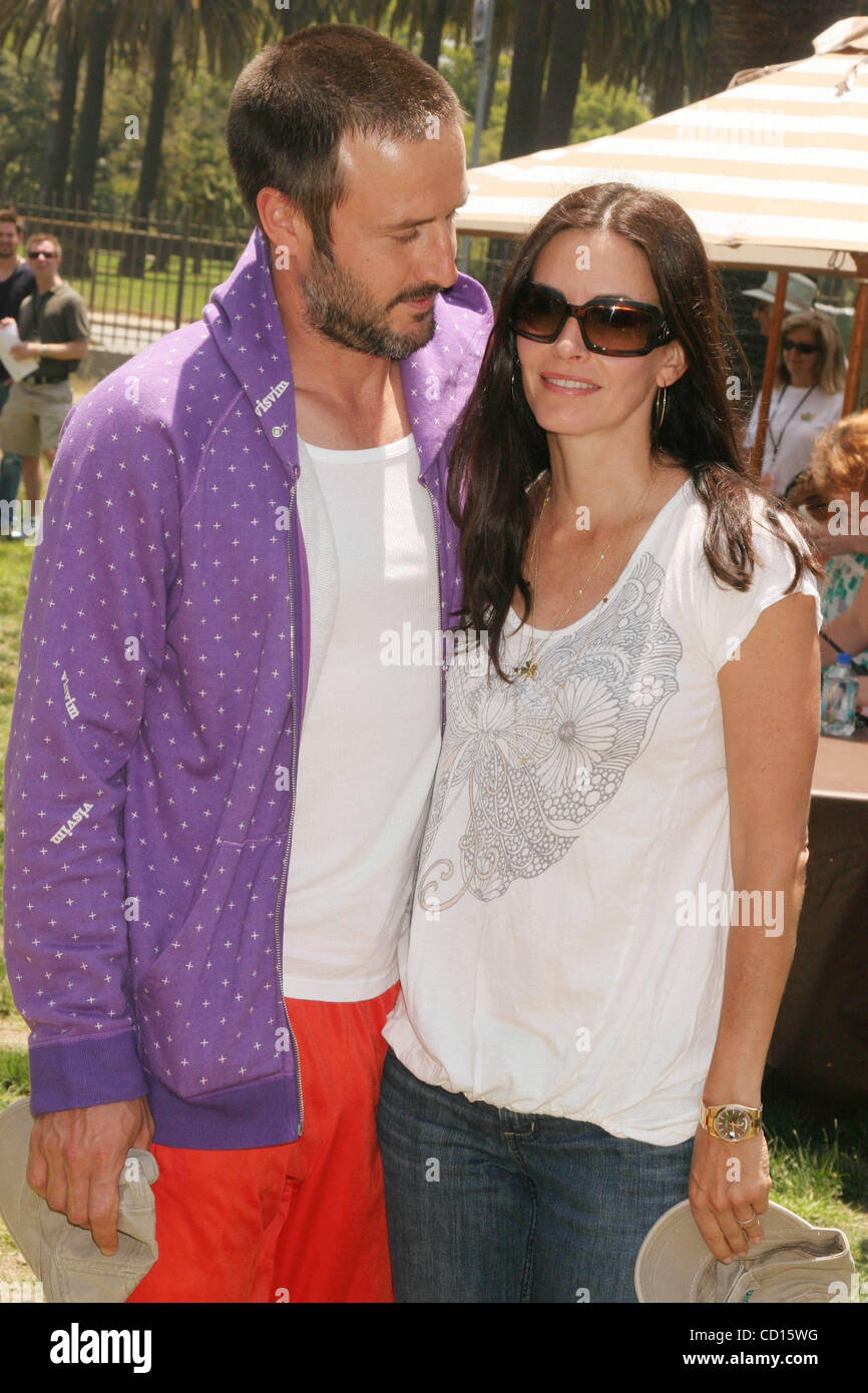 8. Juni 2008 - Hollywood, Kalifornien, US - I13362CHW. EINE ZEIT FÜR HELDEN CELEBRITY CARNIVAL GESPONSERT VON DISNEY, DIE ELIZABETH GLASER PEDIATRIC AIDS FOUNDATION ZU PROFITIEREN. WADSWORTH Theater, WESTWOOD, Kalifornien-06-08-2008.DAVID-ARQUETTE und COURTENEY COX-ARQUETTE (Kredit-Bild: © Clinton Wallace/Glo Stockfoto