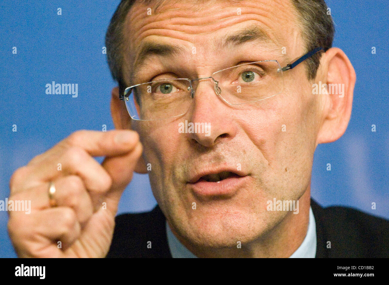 EU gemeinschaftsbasierten Energie Andris Piebalgs gibt eine